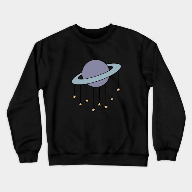 Planet Mobile - Purple and Blue Crewneck Sweatshirt by SRSigs